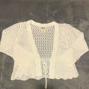 knit crochet cropped cardigan